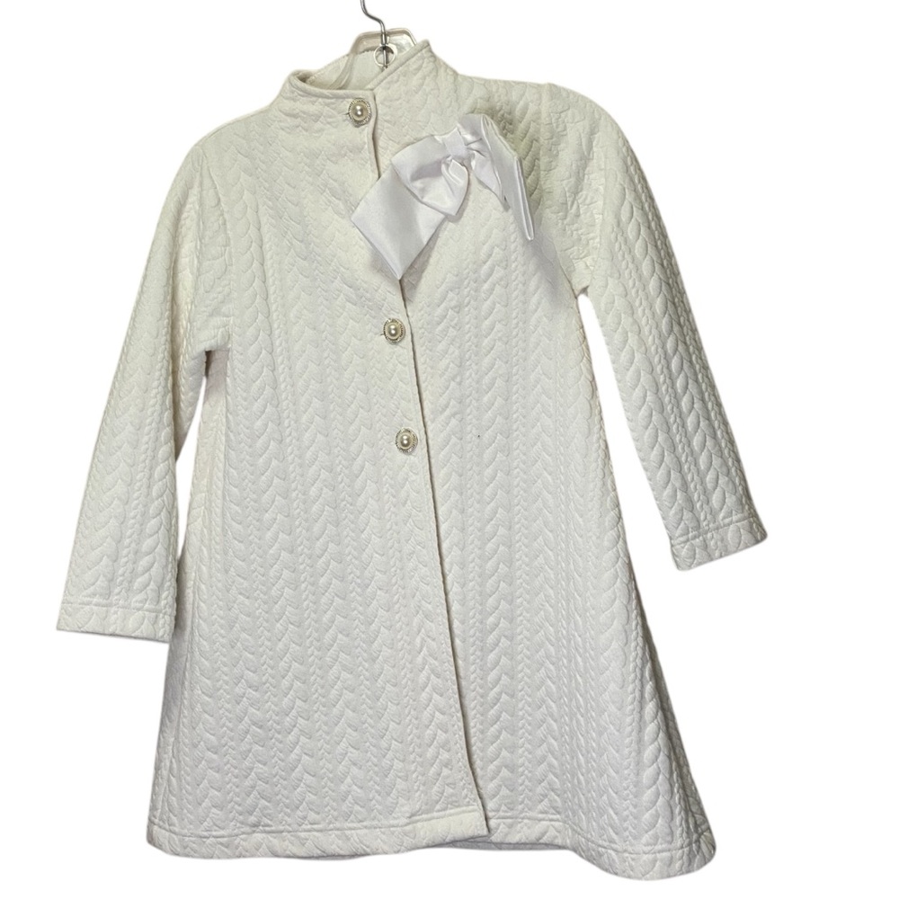 Blueberi Boulevard White Quilted Jacket